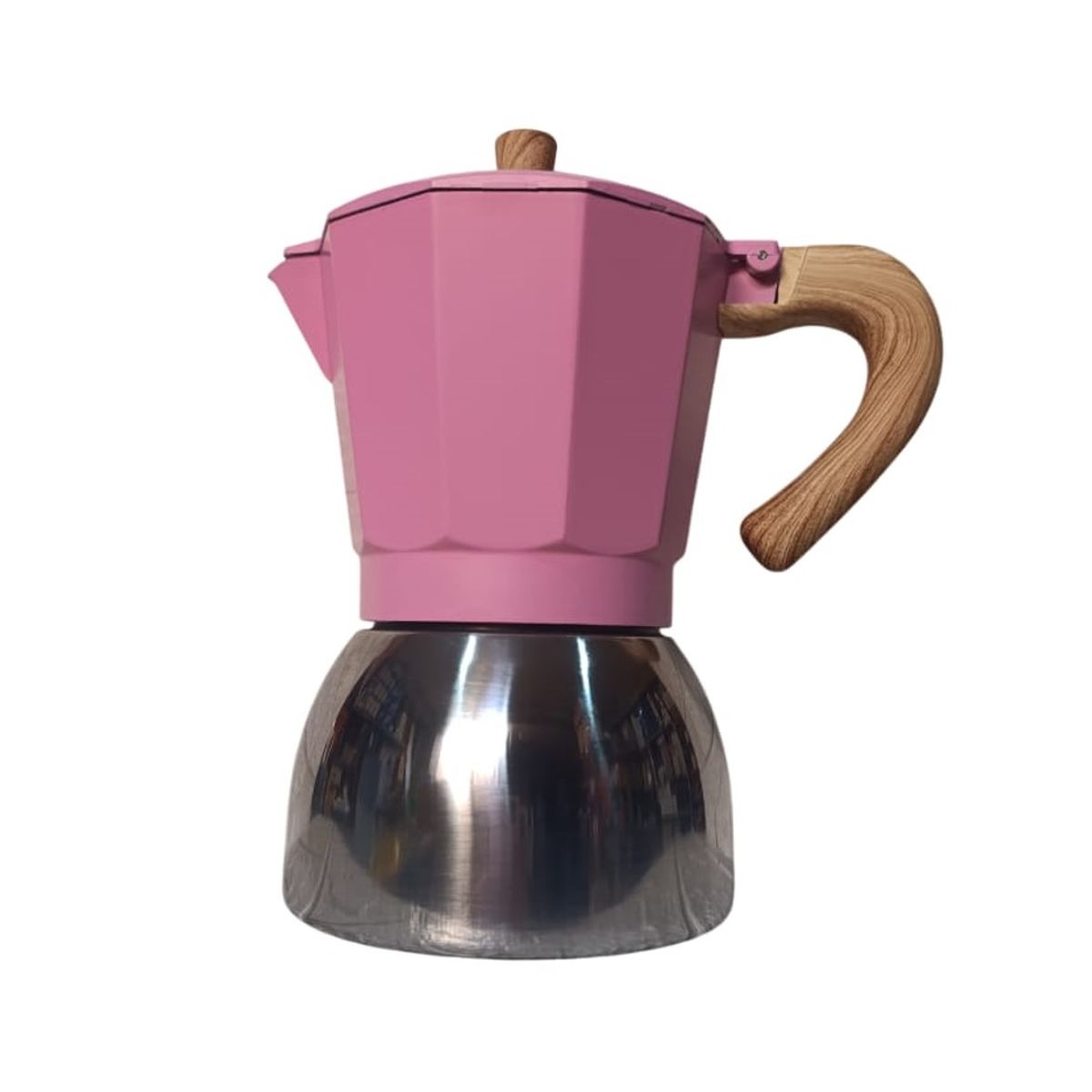 GENERICO - Cafetera para 12 Tazas Aluminio Espresso Maker Rosado 600 ml