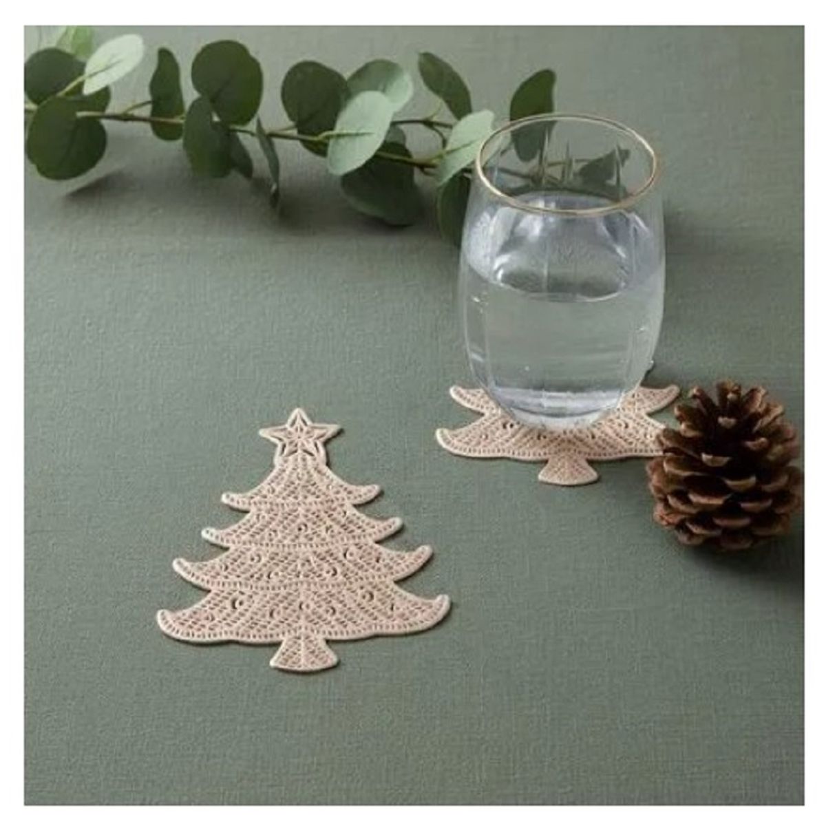GENERICO - Set de 4 Posavasos Árbol 11.5cm Cuentos de Oro