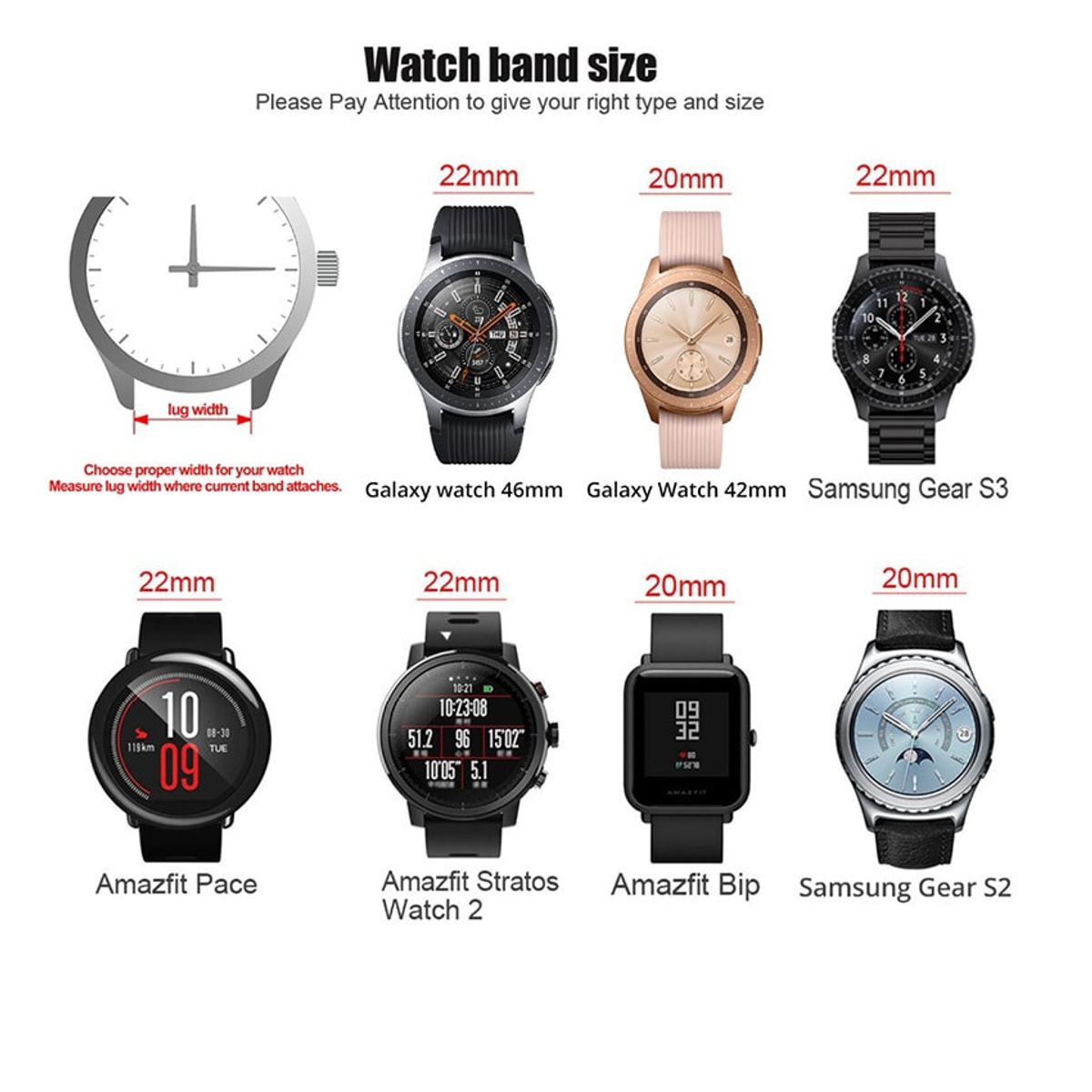 GENERICO - Correa Cuero Amazfit Huami GTR 4 GTR 3 PRO Stratos Watch 2 2s  GTR 47mm Ticwatch Pro 3 E2 S2 GTX  Pro