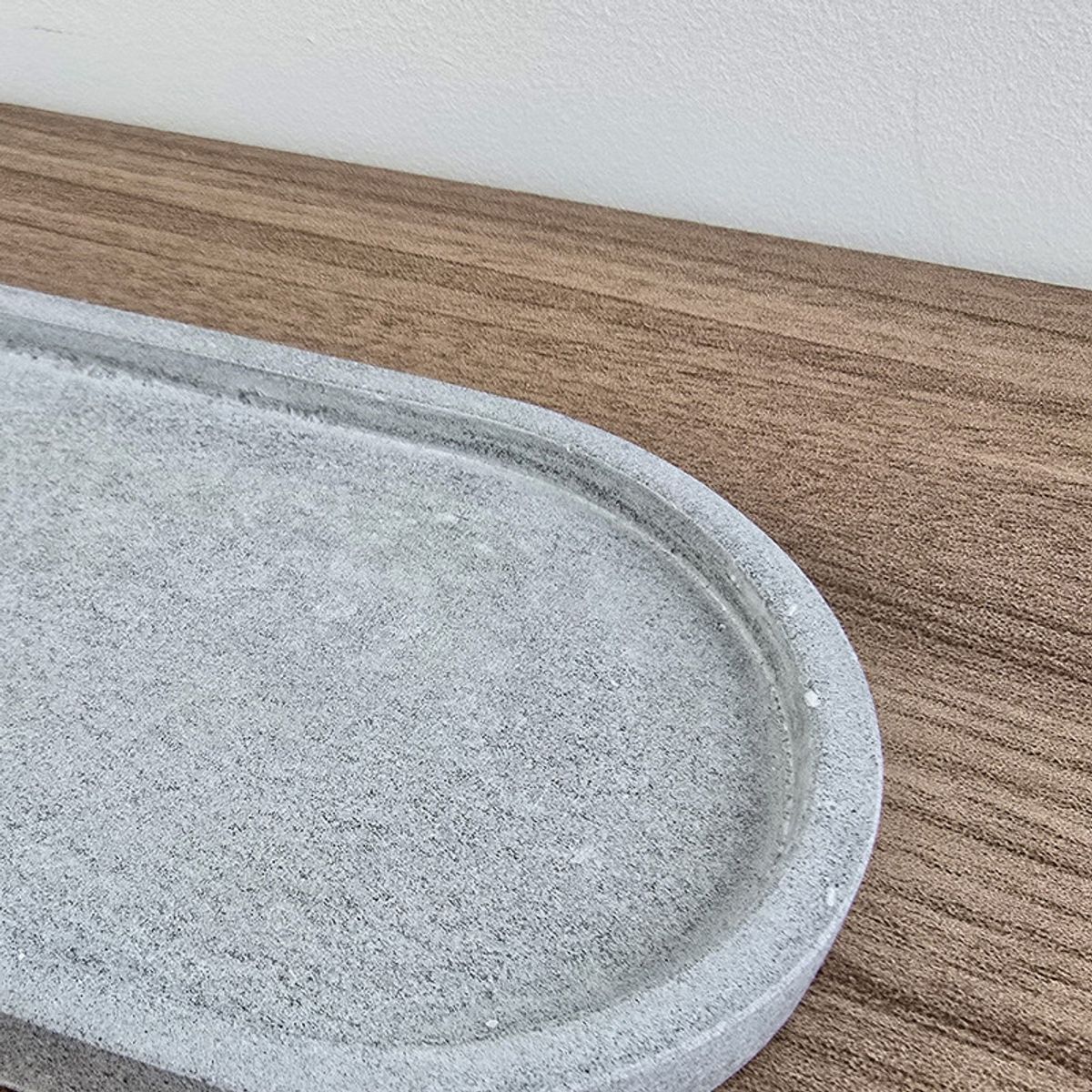 NIABEL - Bandeja Ovalada Concreto Gris