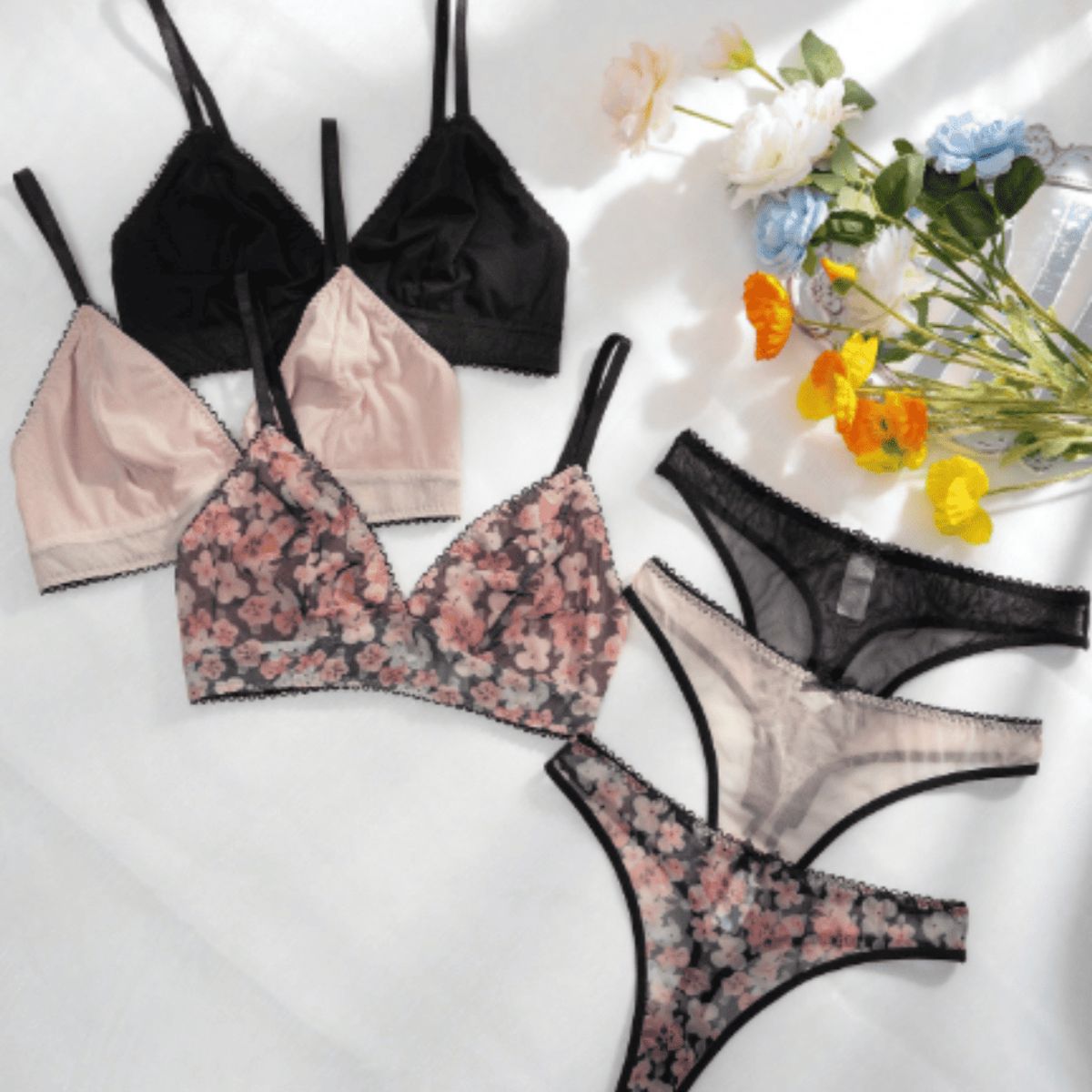 GENERICO - Pack x3 Sets de Lencería para mujer S - MULTICOLOR