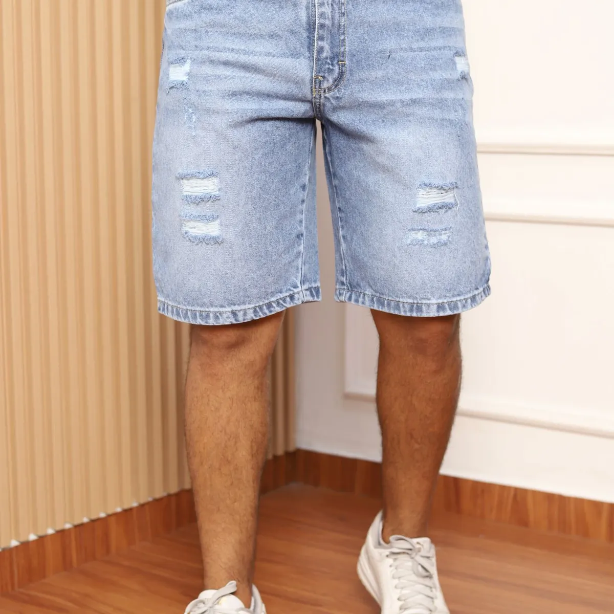 QH - Short Clásico de Denim para Hombre  100% Algodón