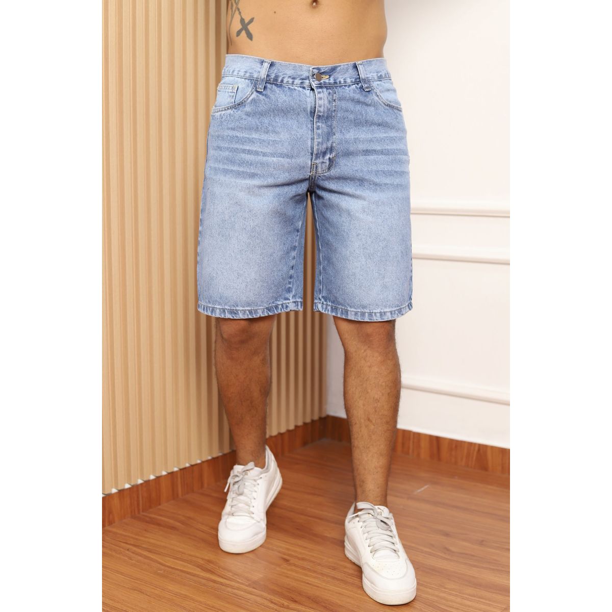 QH - Short Clásico de Denim para Hombre  100% Algodón
