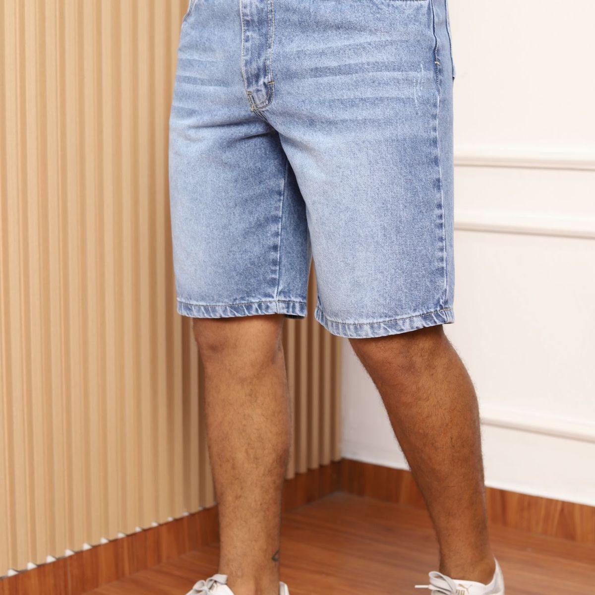 QH - Short Clásico de Denim para Hombre  100% Algodón