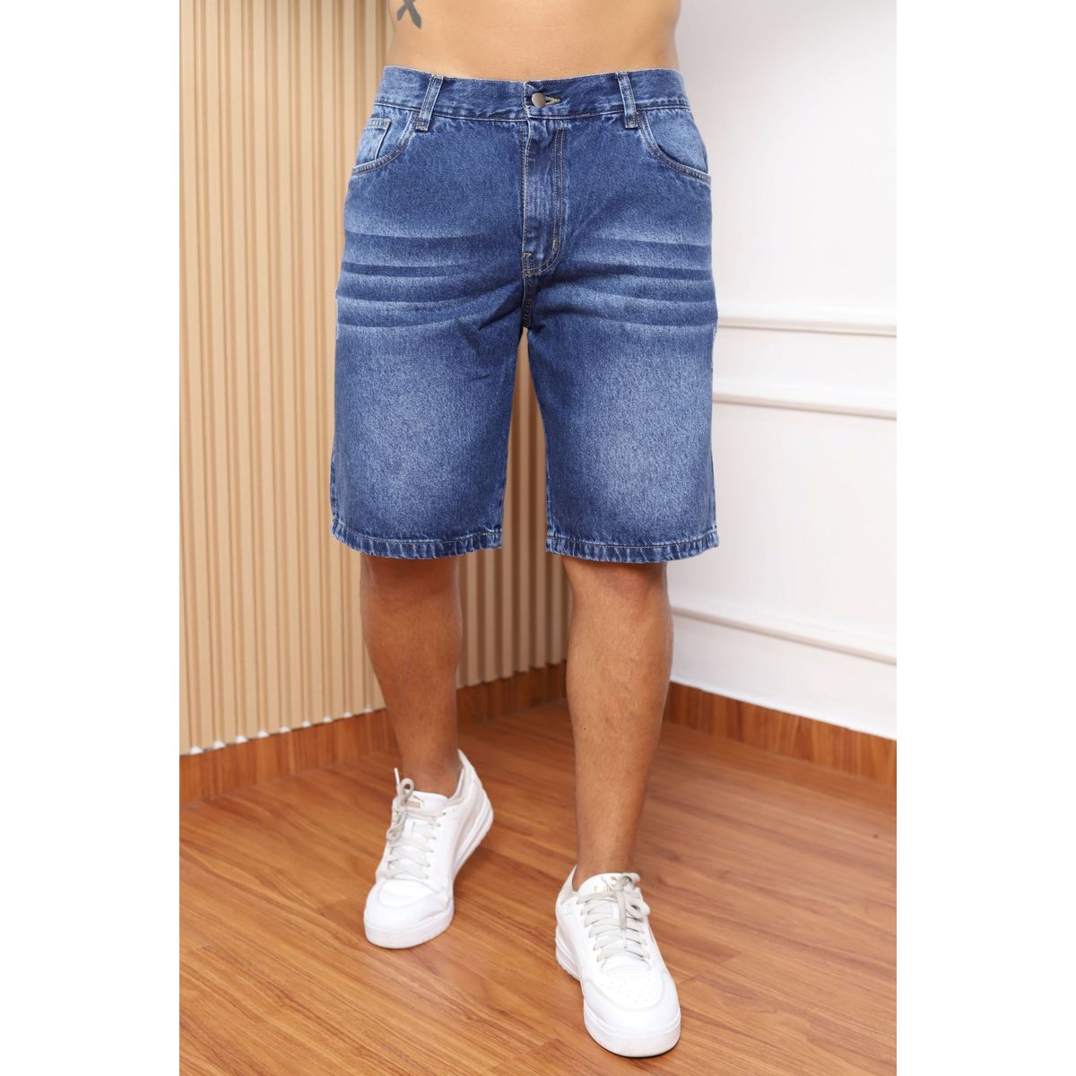 QH - Short Clásico de Denim para Hombre  100% Algodón