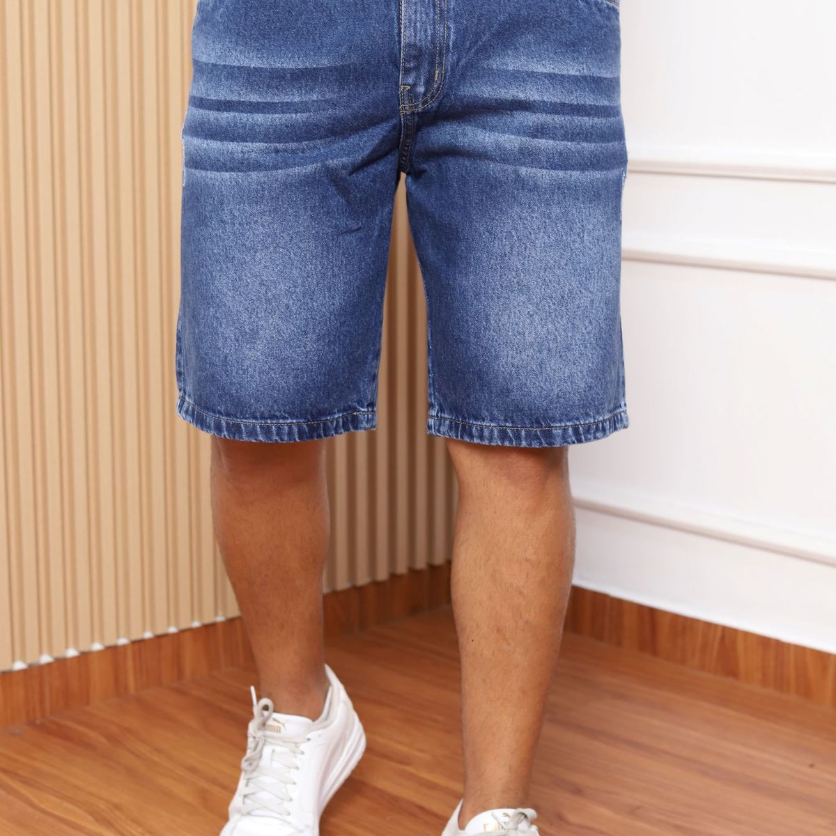 QH - Short Clásico de Denim para Hombre  100% Algodón