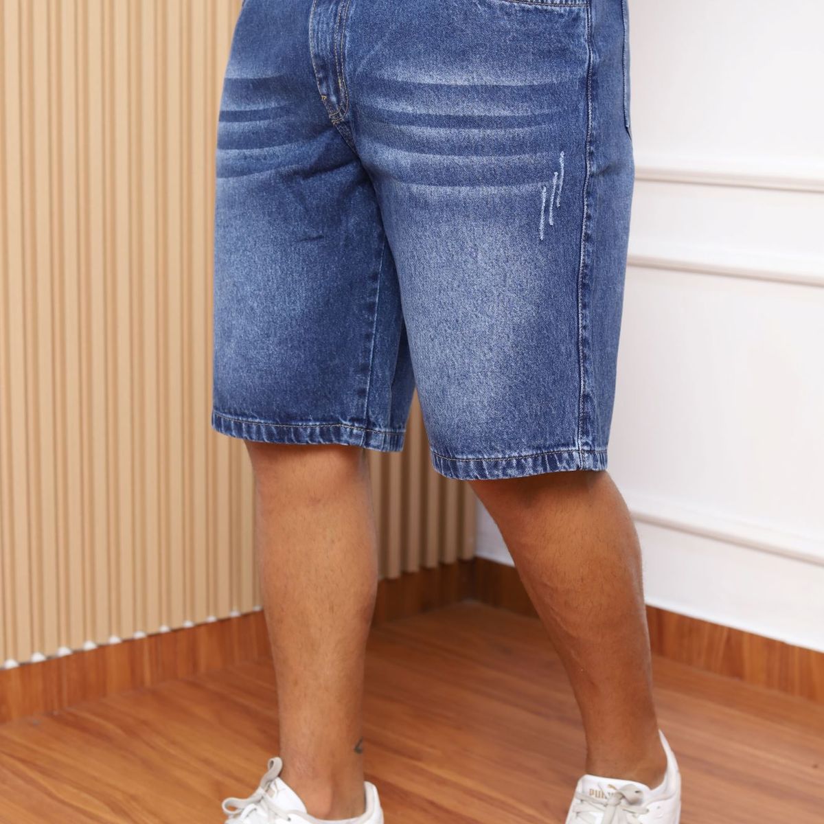 QH - Short Clásico de Denim para Hombre  100% Algodón