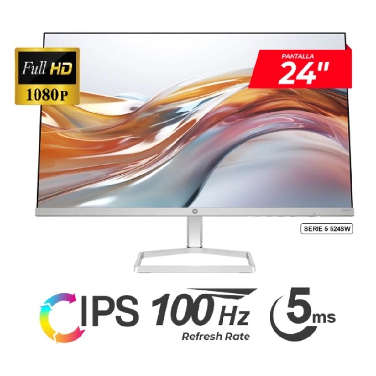 HP - Monitor HP 524SW de 238 Blanco Panel IPS 100Hz 5ms 94C21AA