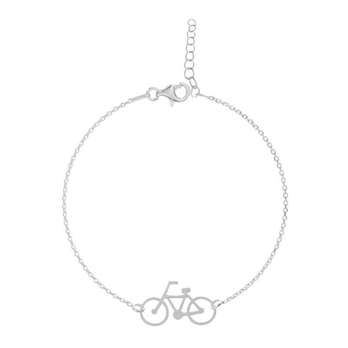 ESPIRAL ROJO - Pulsera Bicicleta - Plata