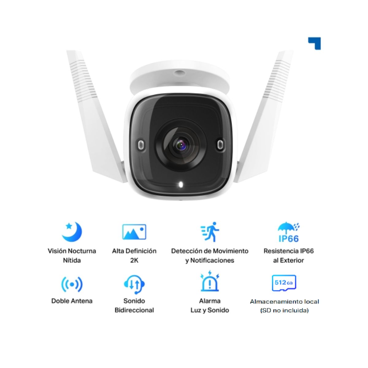 TP LINK - Camara de Seguridad para Exteriores Wi-Fi TAPO C310 V2 2K 2025
