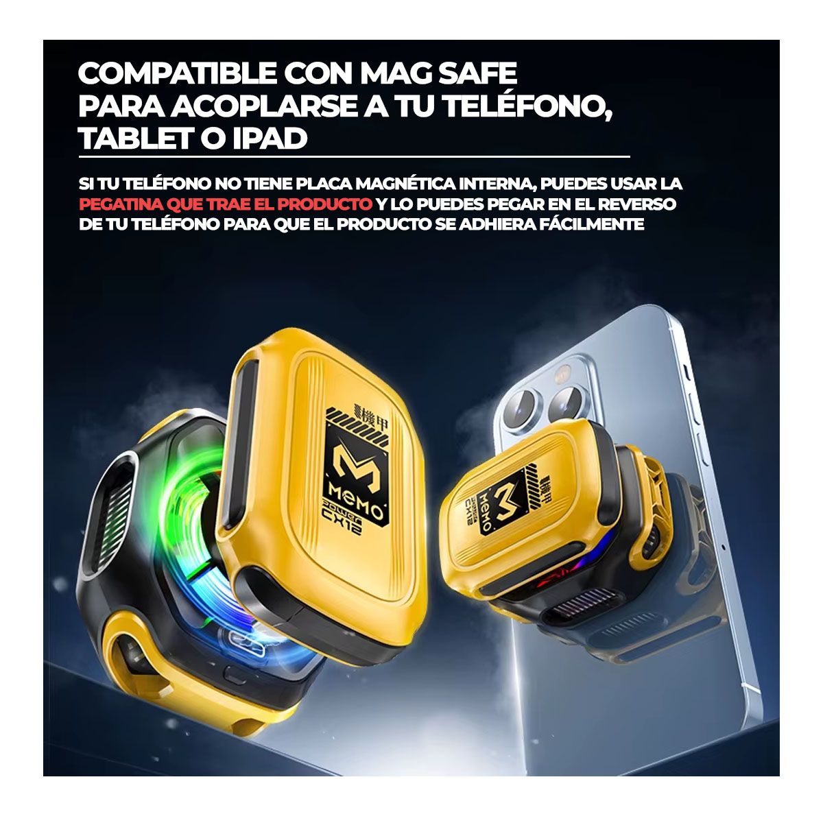MEMO - Cooler De Teléfono Memo CX12 Magnético Para Juegos Refrigeración Avanzada
