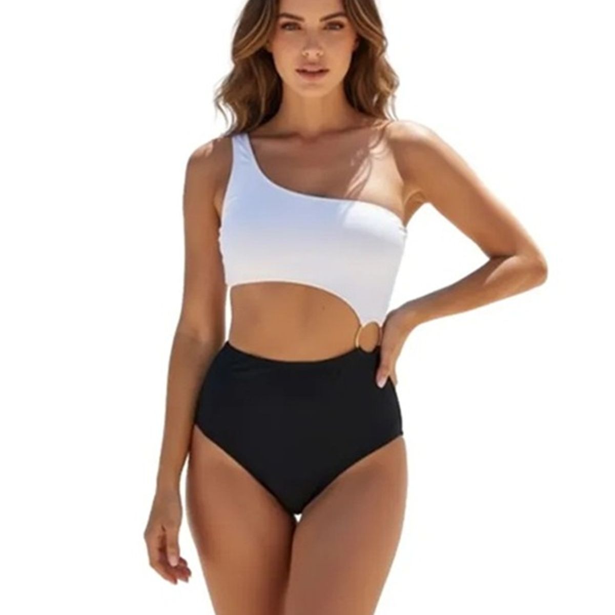 SM - TANKINI DAMA S COMBINACION BLANCO NEGRO