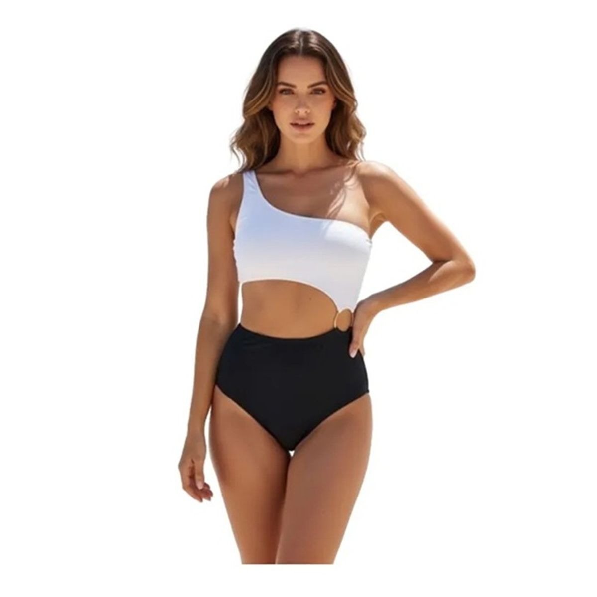 SM - TANKINI DAMA S COMBINACION BLANCO NEGRO