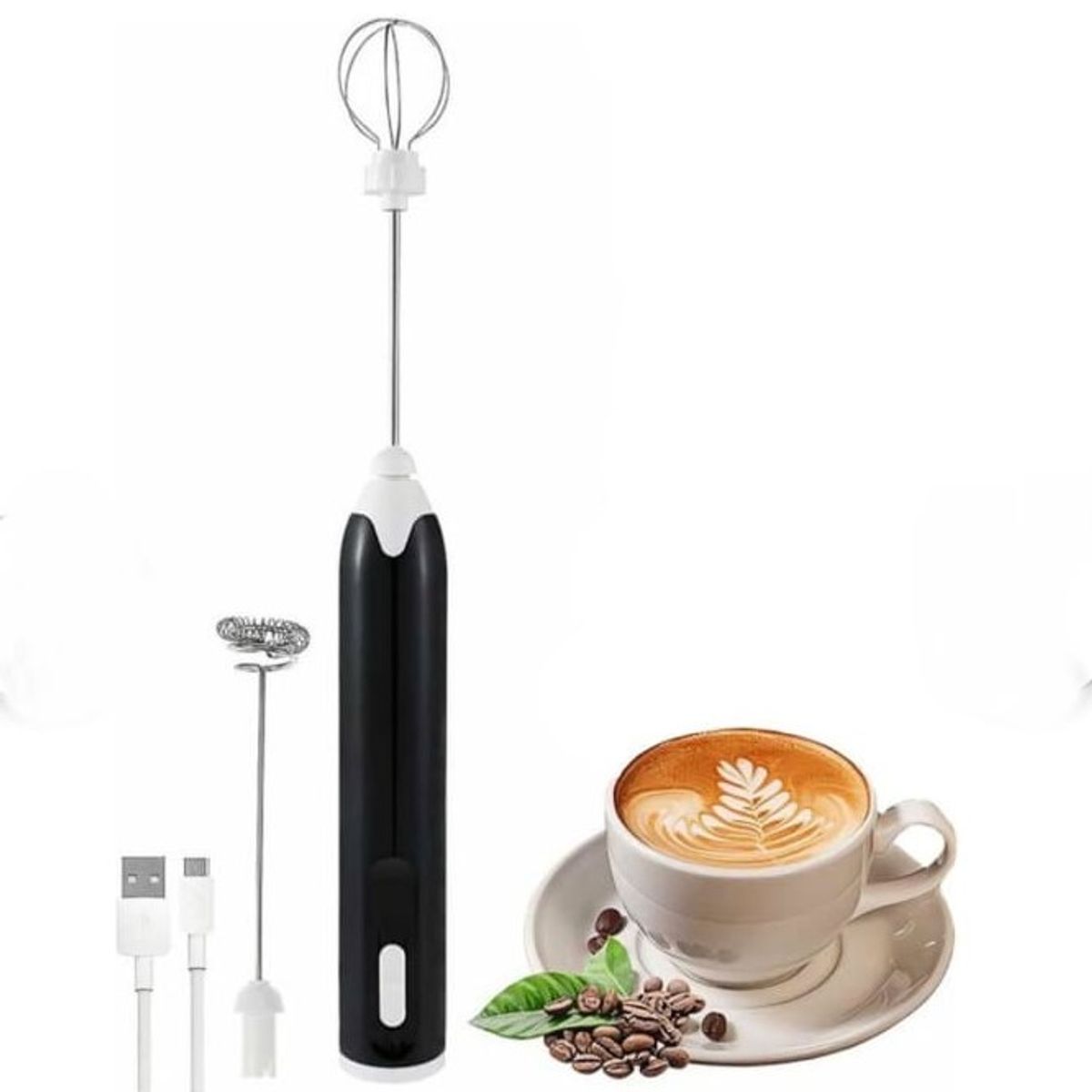 GENERICO - Mini Batidora  Eléctrica Recargable para Capuchino