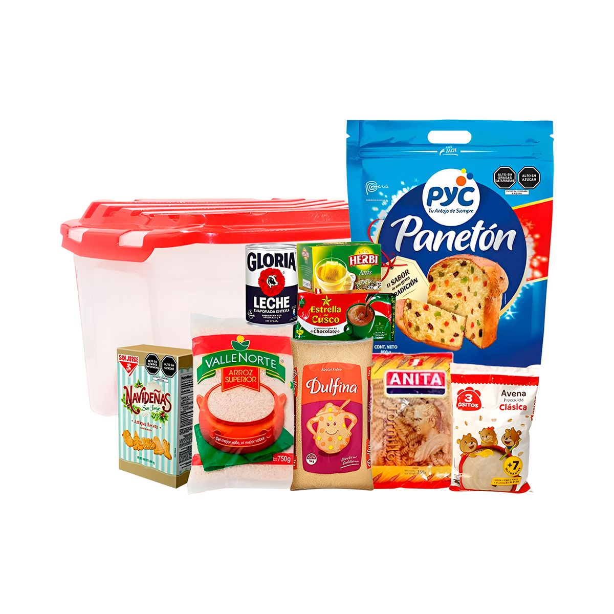 GENERICO - Canasta Navideña Reyes Magos con 9 Productos Incluidos