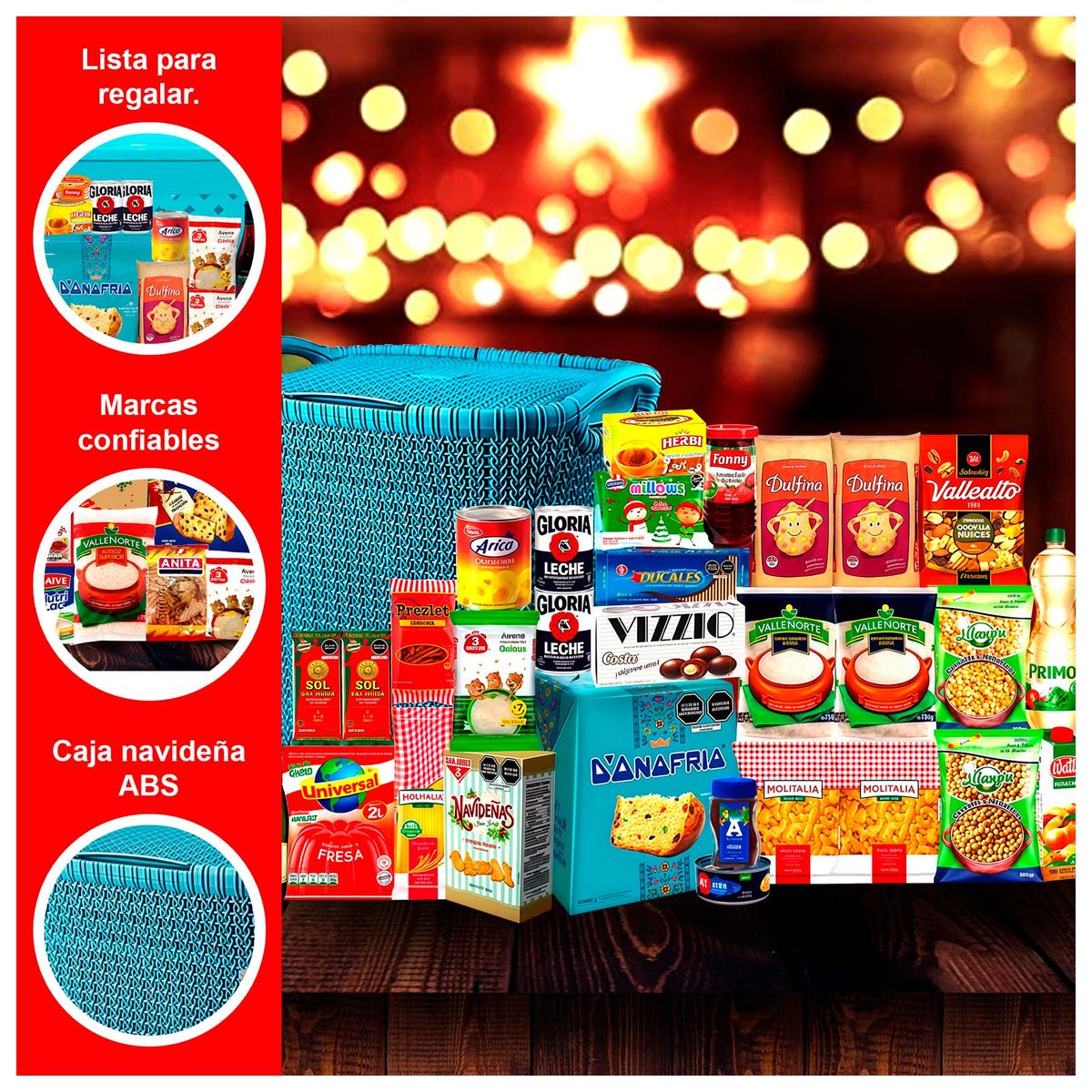 GENERICO - Canasta Navideña Khipu con 26 Productos Incluidos