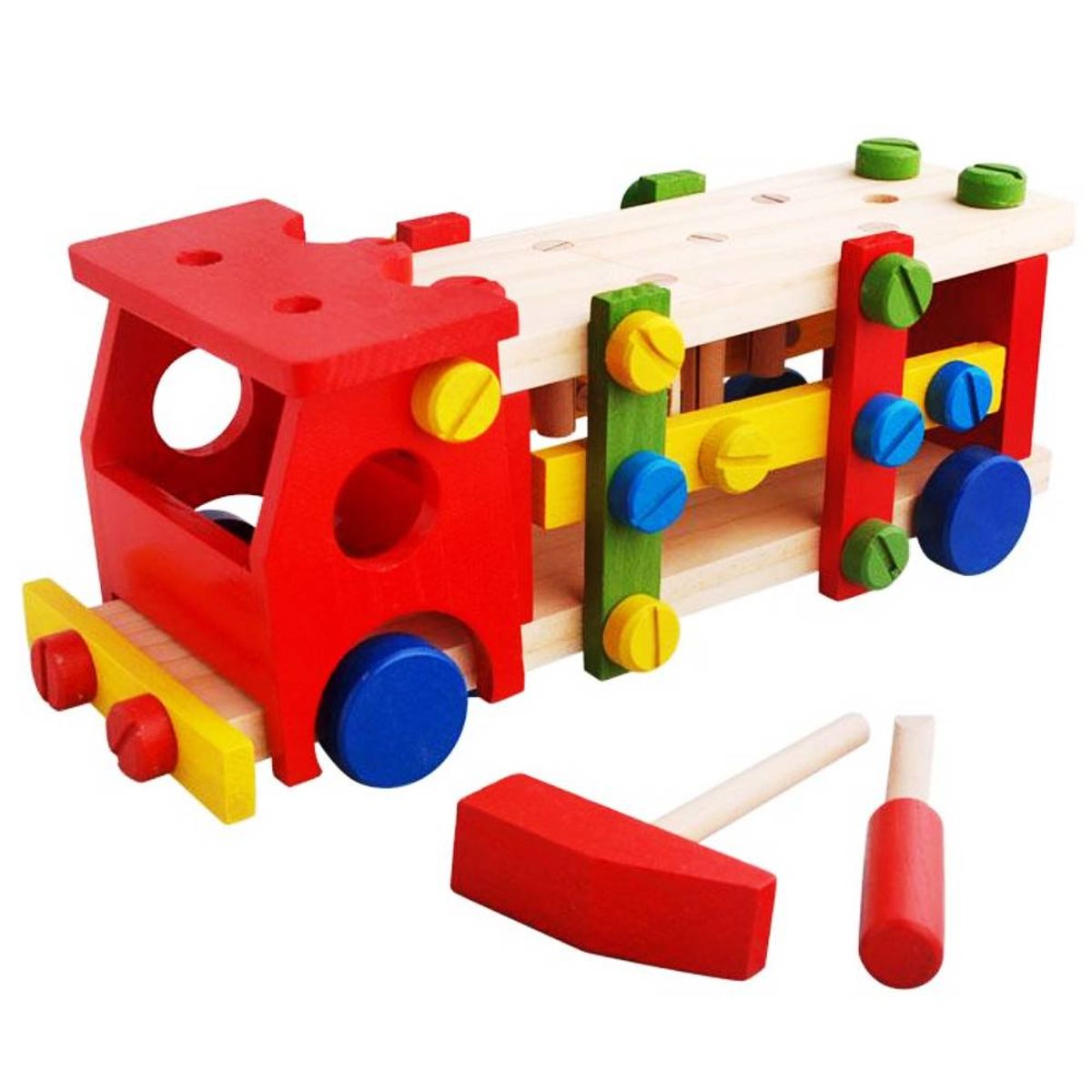 GENERICO - Camión Didáctico de Madera con Herramientas