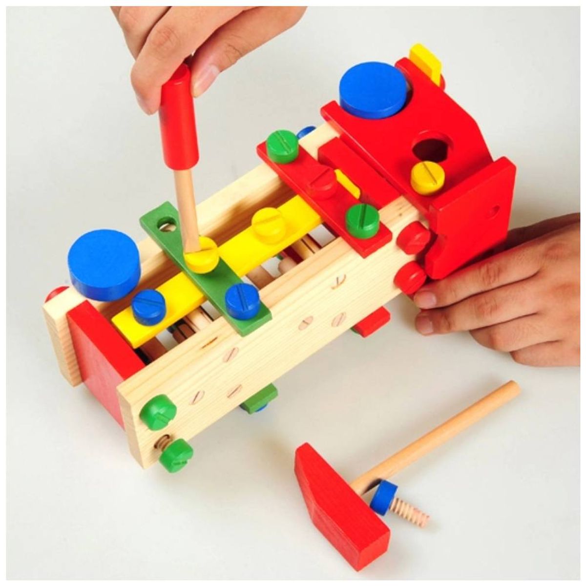 GENERICO - Camión Didáctico de Madera con Herramientas