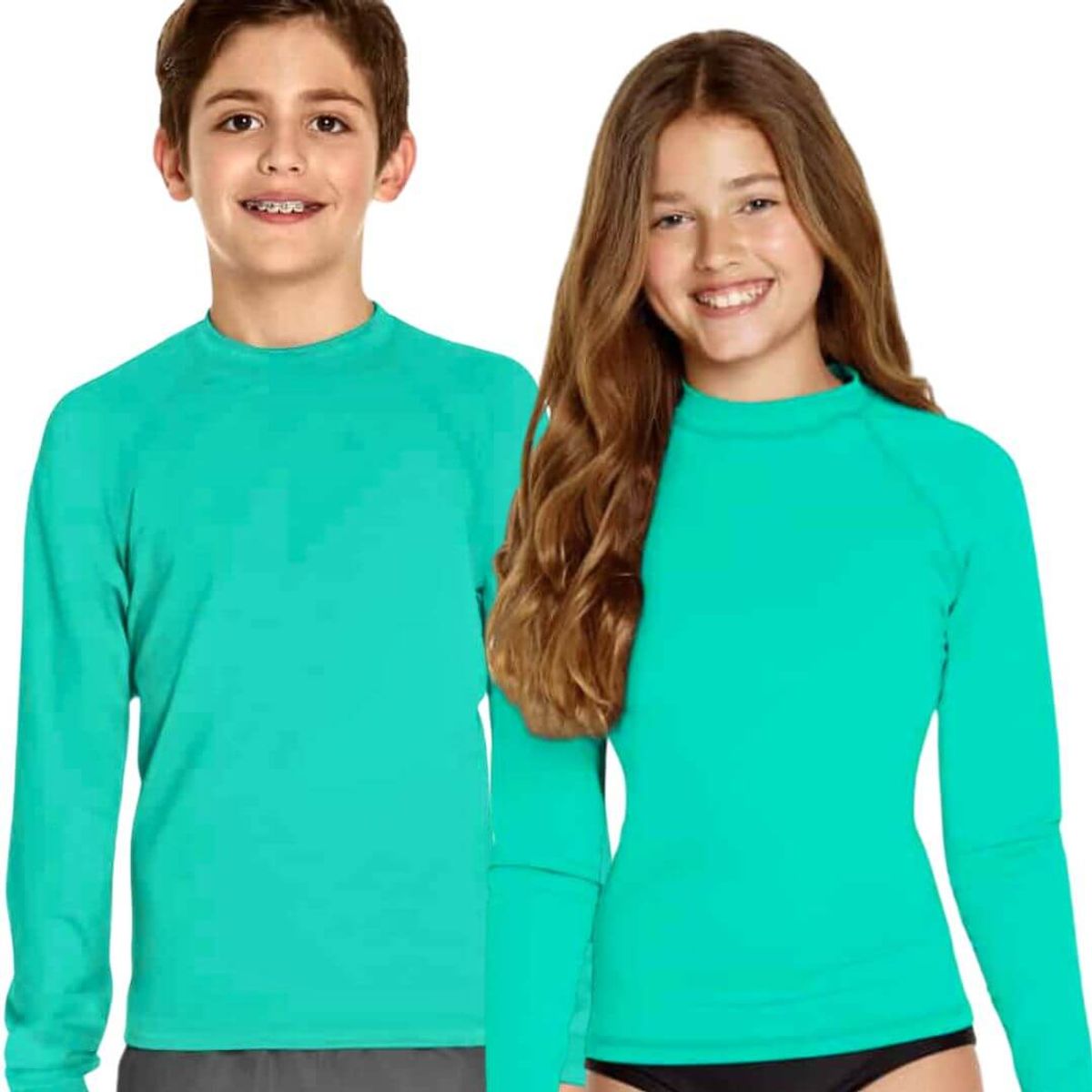 GENERICO - Polo Natacion Turqueza Niños Unisex Ropa de Baño Surf