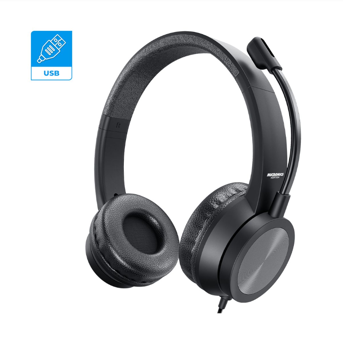 MICRONICS - Audifono con Microfono Micronics H802U Norton Conexion USB