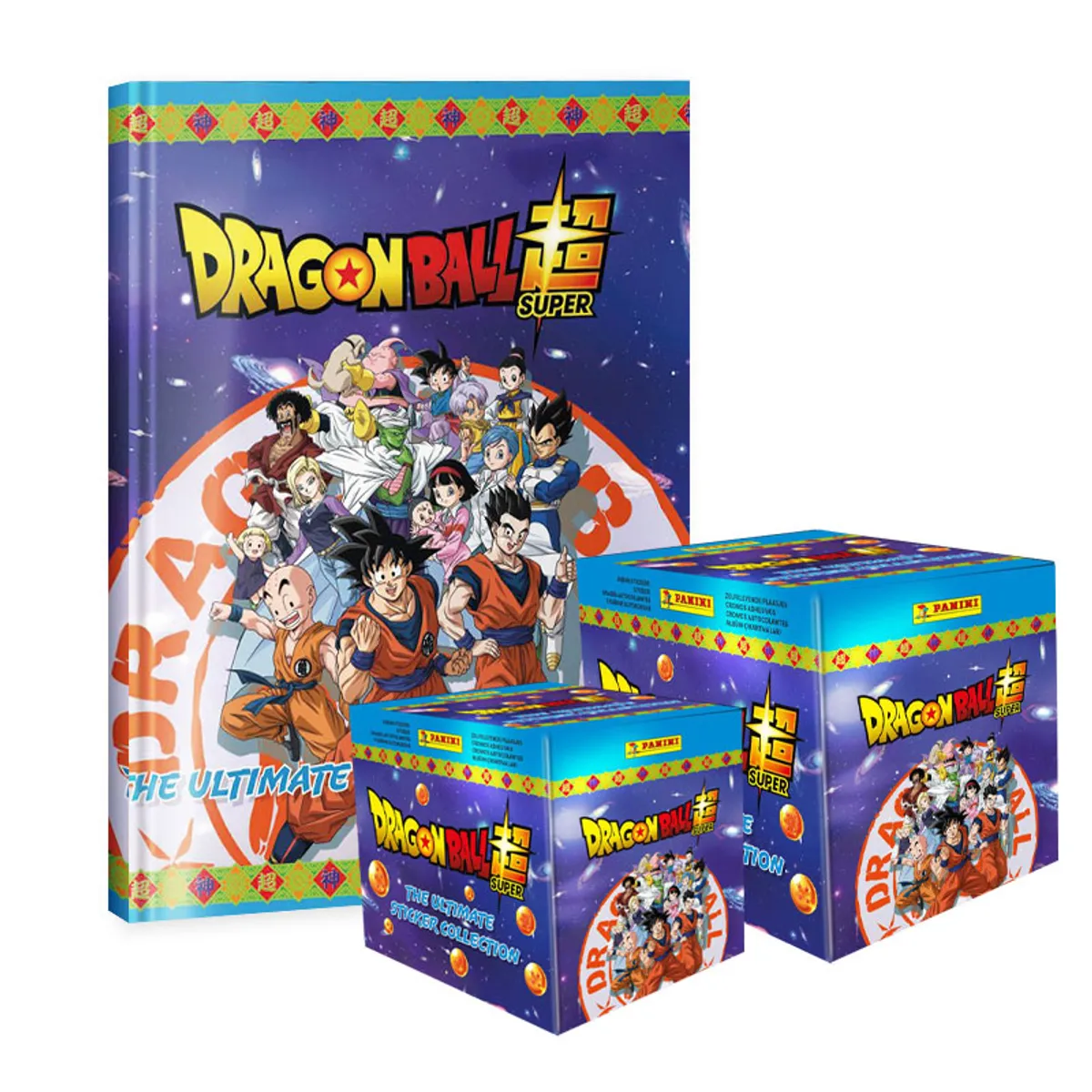 PANINI - ALBUM DRAGON BALL SUPER , ALBUM TAPA DURA + 2 PAQUETONES (100 SOBRES)