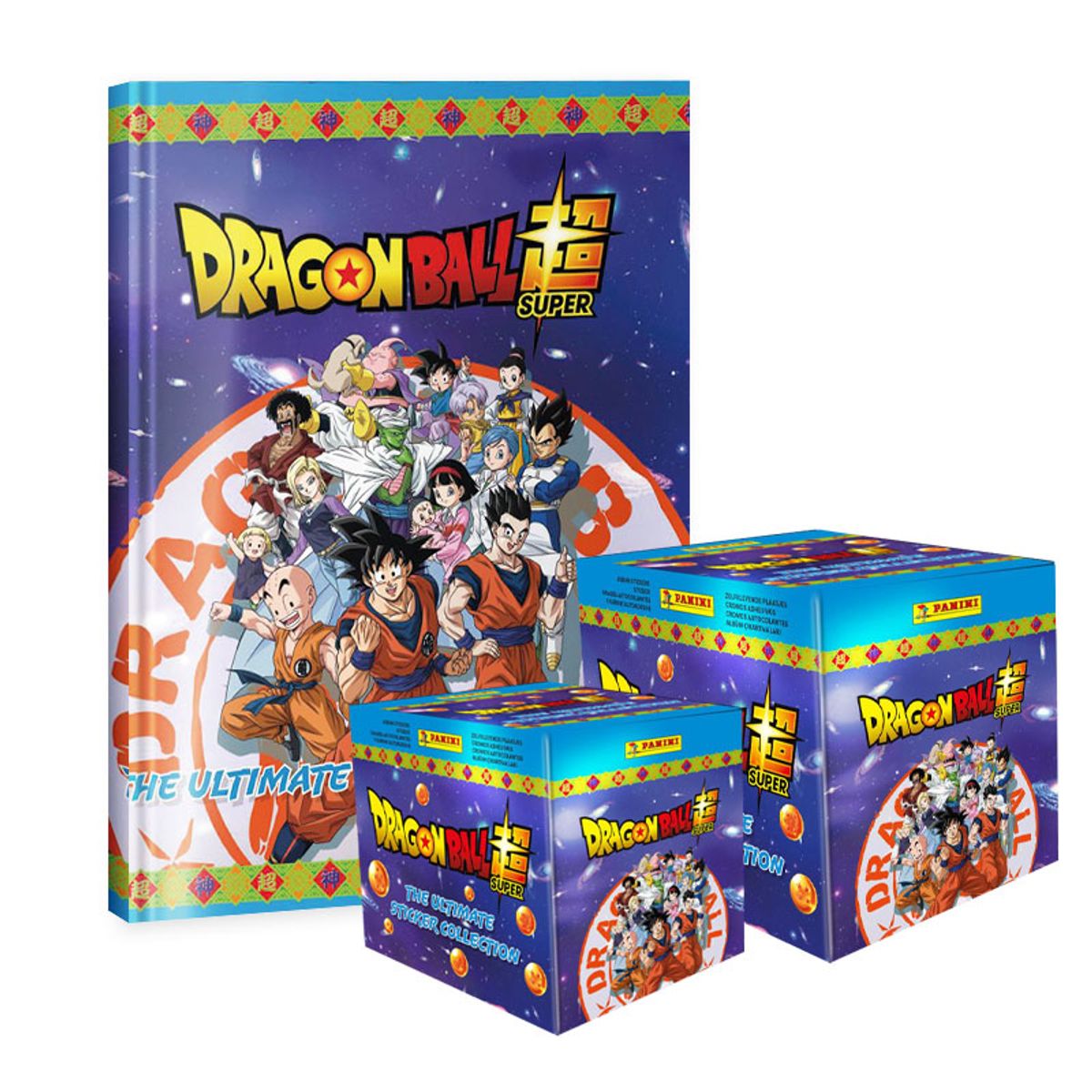 PANINI - ALBUM DRAGON BALL SUPER , ALBUM TAPA DURA + 2 PAQUETONES (100 SOBRES)