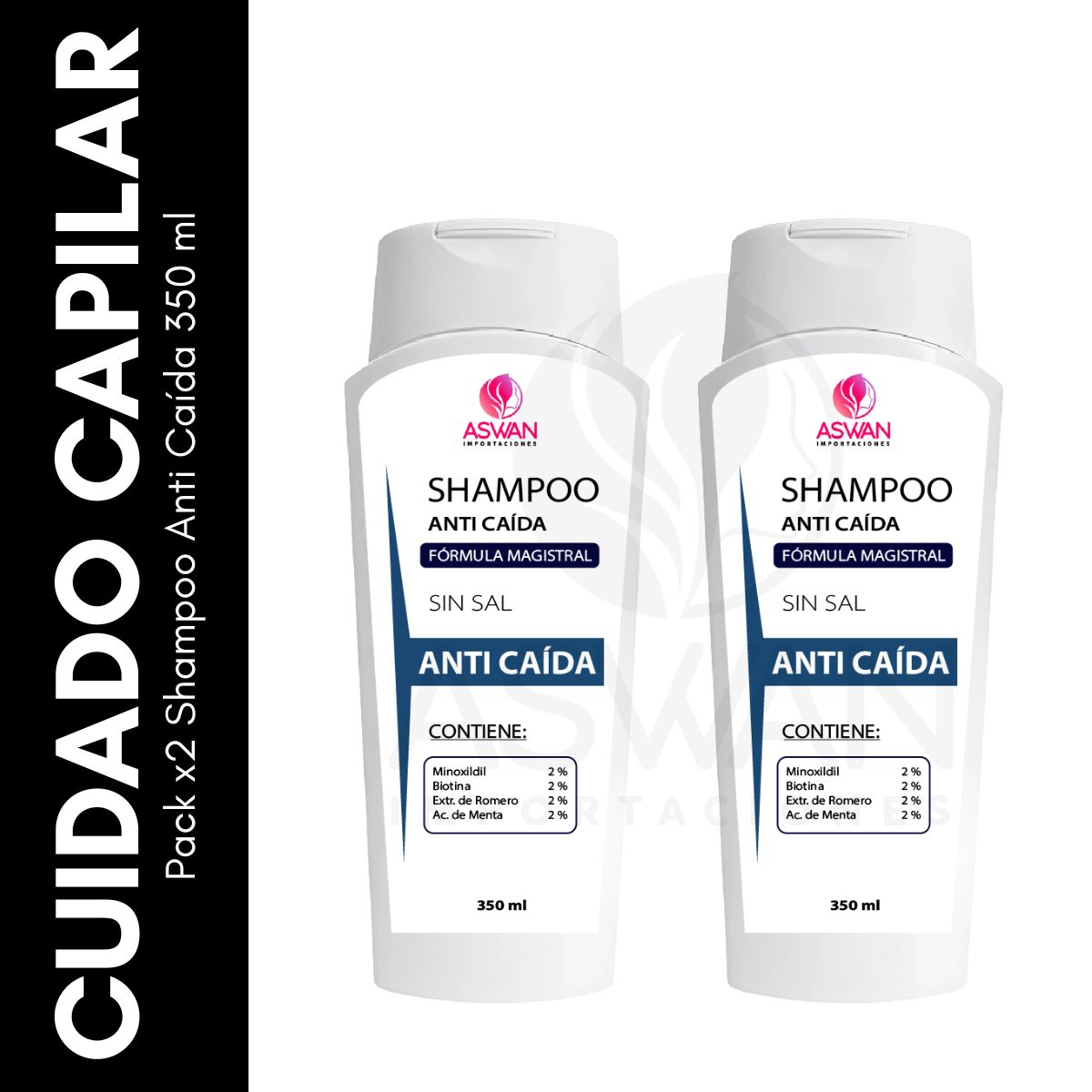 GENERICO - Pack x2 Shampoo Anti Caída 350 ml