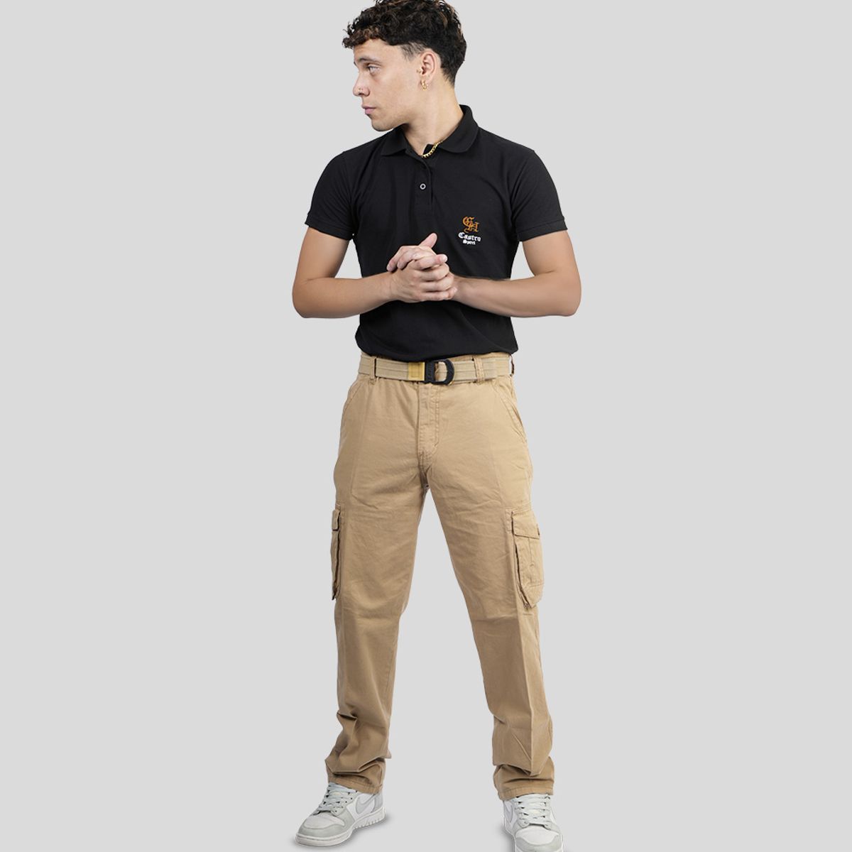 CH CASTRO SPORT - PANTALON DRILL CARGO JEEP 98% ALGODÓN STRECH HOMBRE