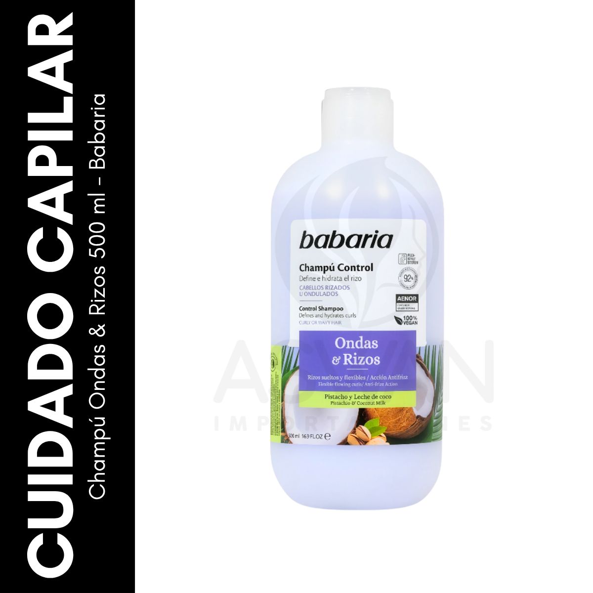 GENERICO - Champú Ondas & Rizos 500 ml - Babaria