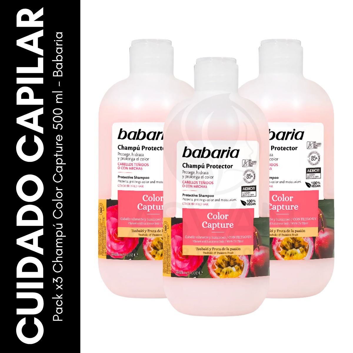 GENERICO - Pack x3 Champú Color Capture 500 ml - Babaria