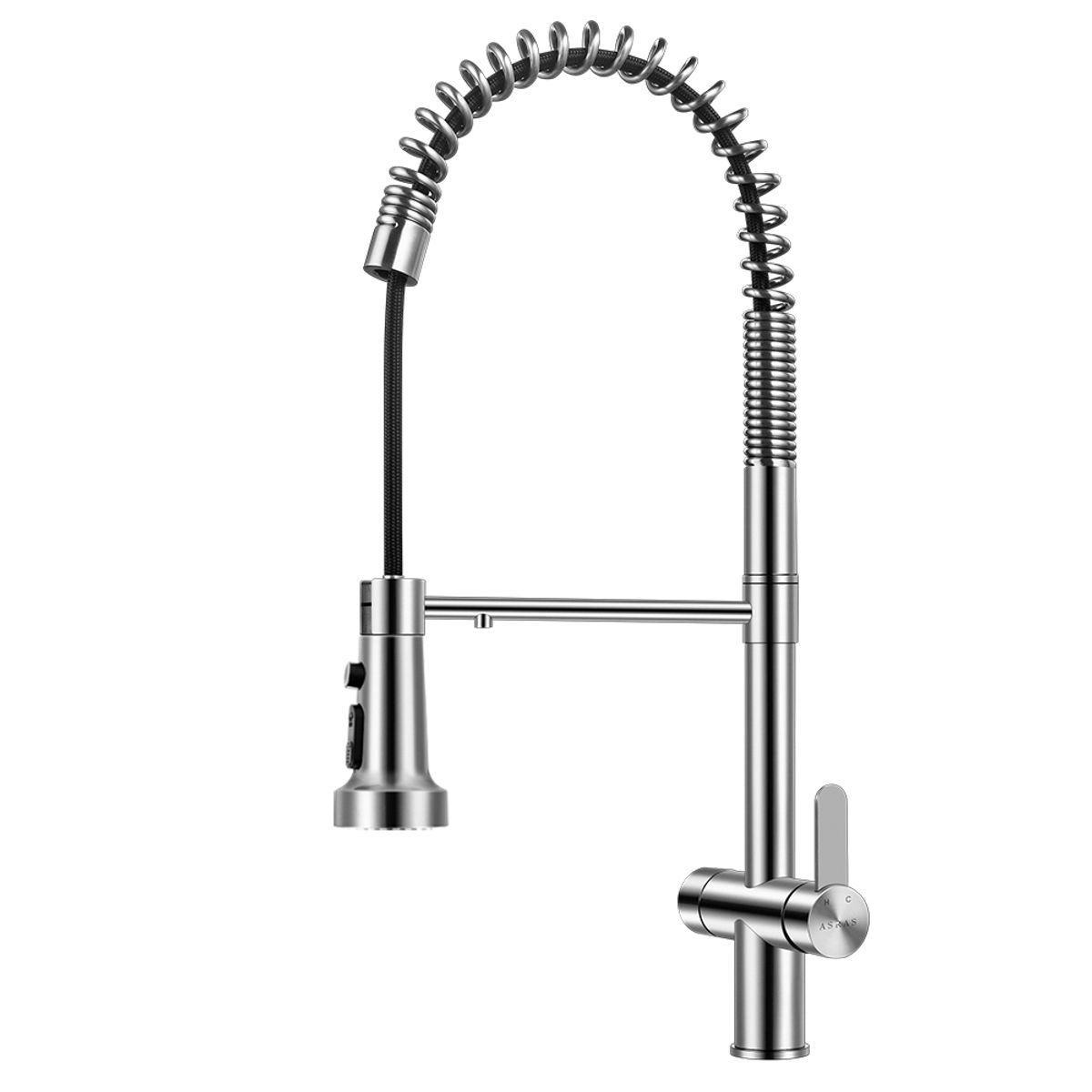 HIGRILL - Grifería Alta Multifuncional De Lujo con Dispensador de Agua Filtrada y Resorte - Acero Inox. 304