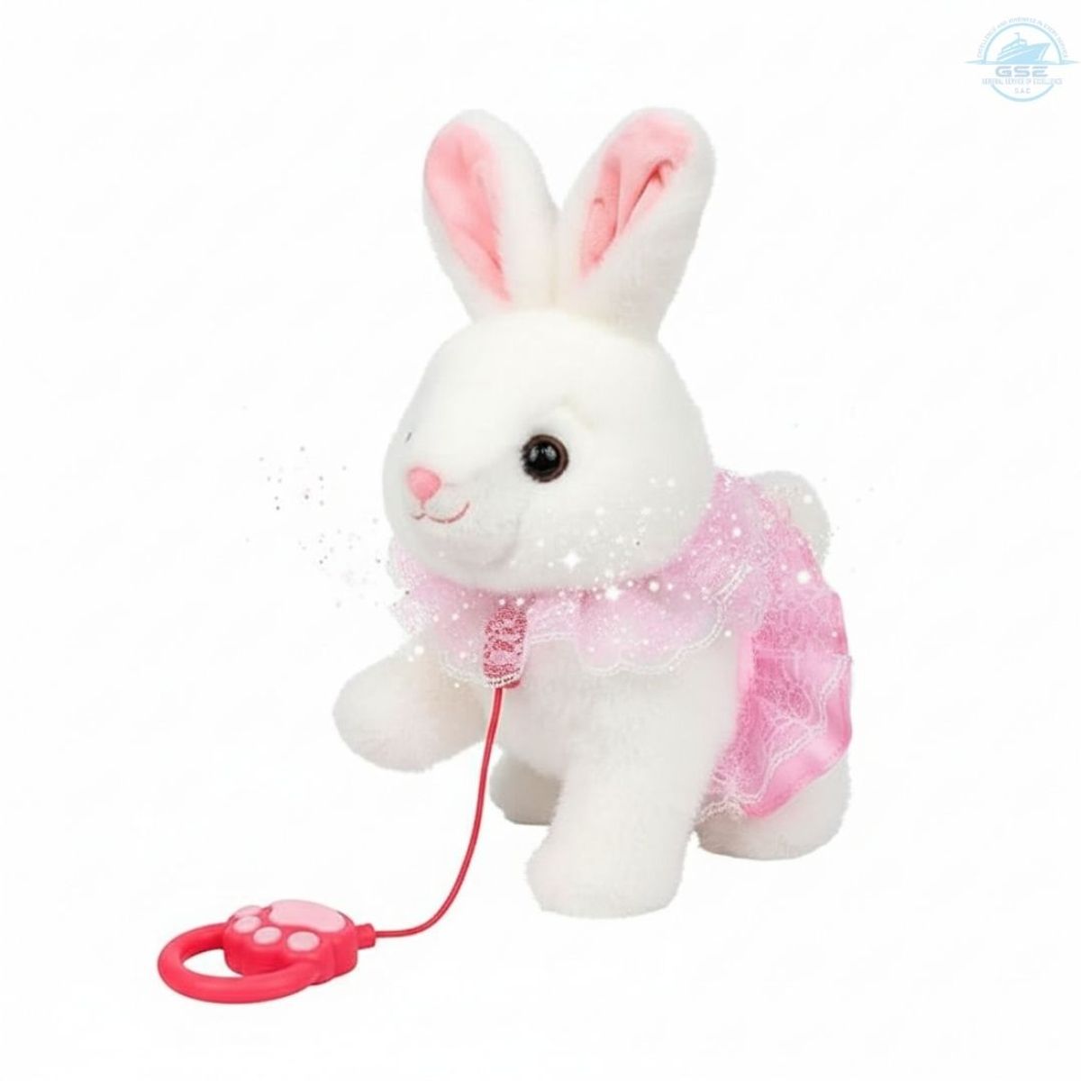 GENERICO - Conejito Electrónico Musical que Camina con Collar Juguete Tierno e Interactivo para Niños