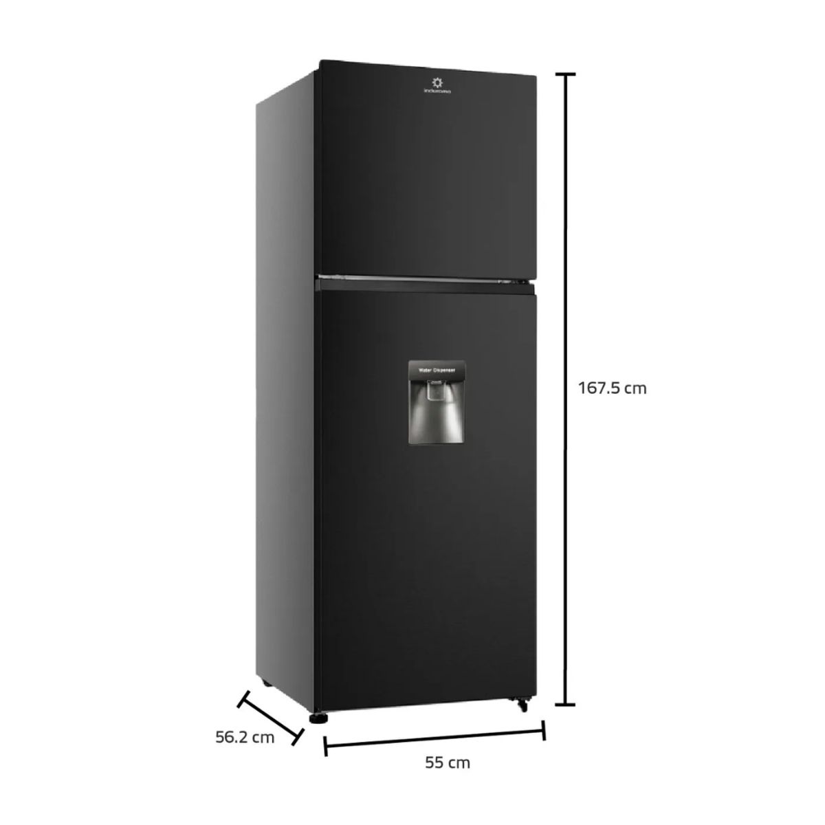 INDURAMA - REFRIGERADORA INDURAMA 246 L TOP FREEZER NEGRO - RI-389DNI
