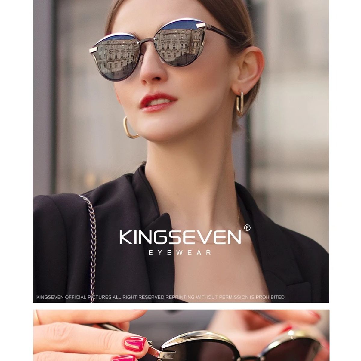 KINGSEVEN - Lentes De Sol Kingseven 7824 Polarizadas Gafas Mujer Uv400