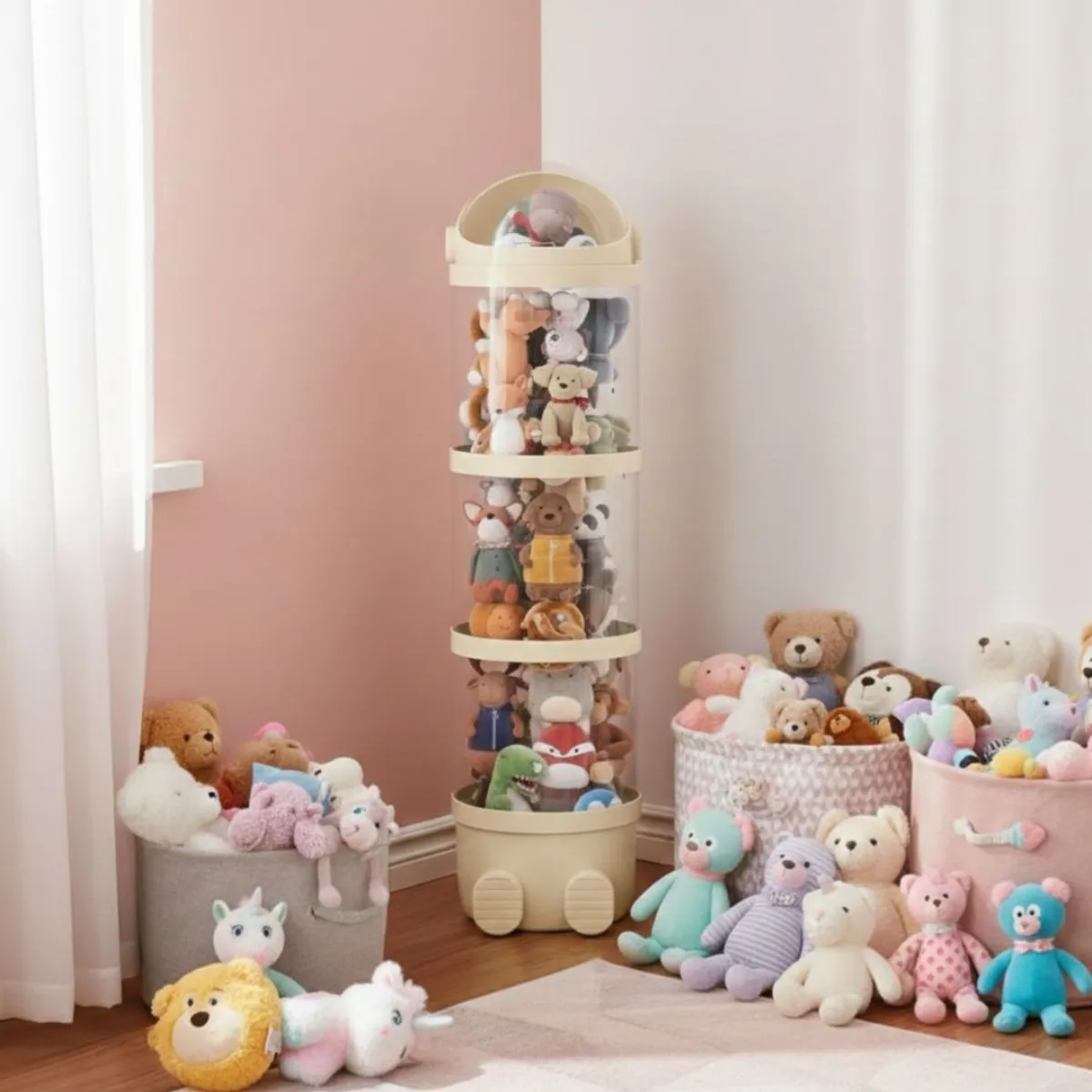 GENERICO - Organizador de peluches exhibidor estante 3 niveles 130cm x 28cm