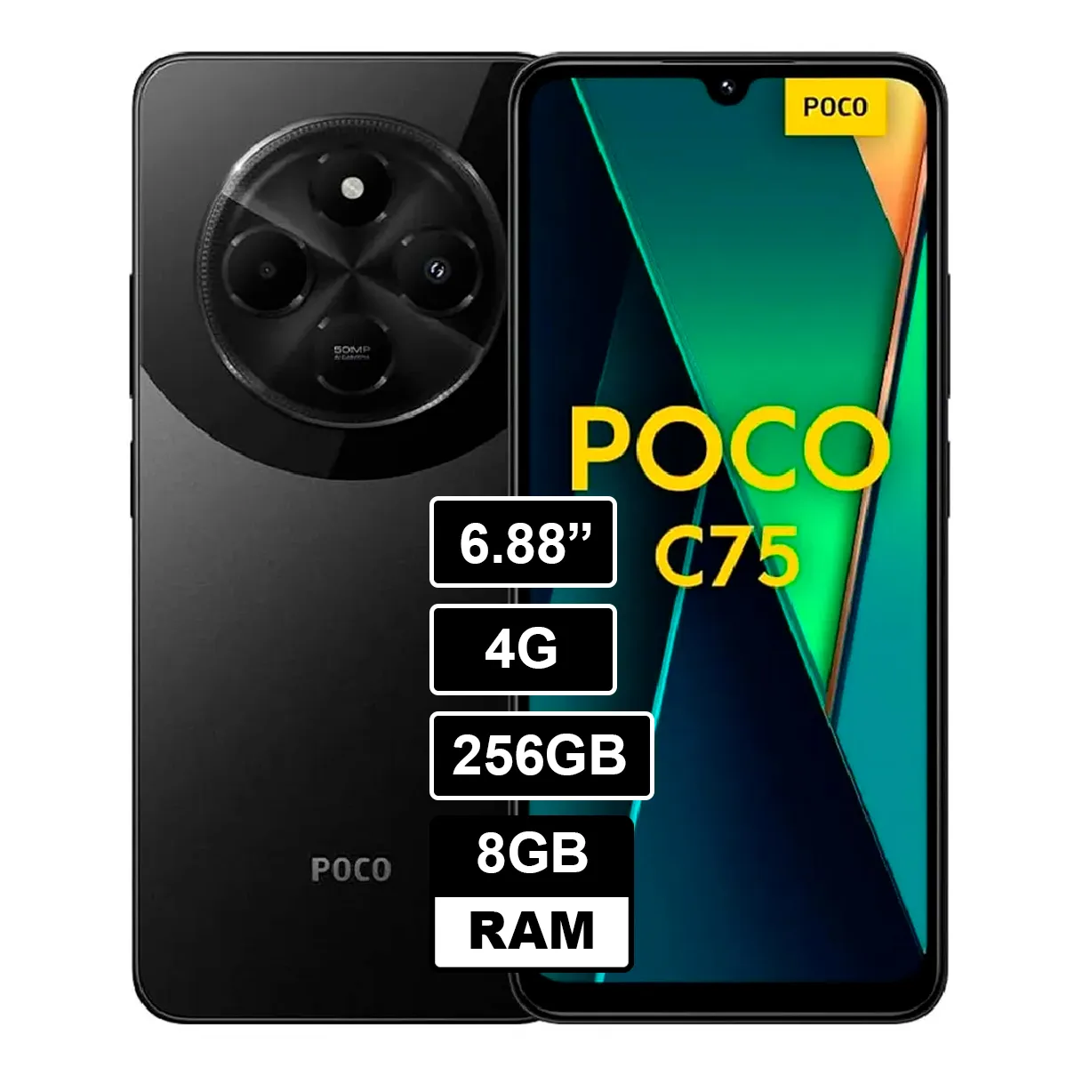 XIAOMI - Xiaomi Poco C75 256GB 8GB RAM Negro