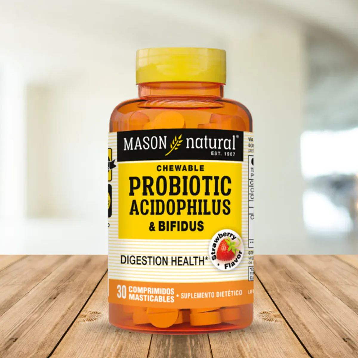 MASON NATURAL - Probiótico Acidophilus & Bifidus 30 COMP MAST