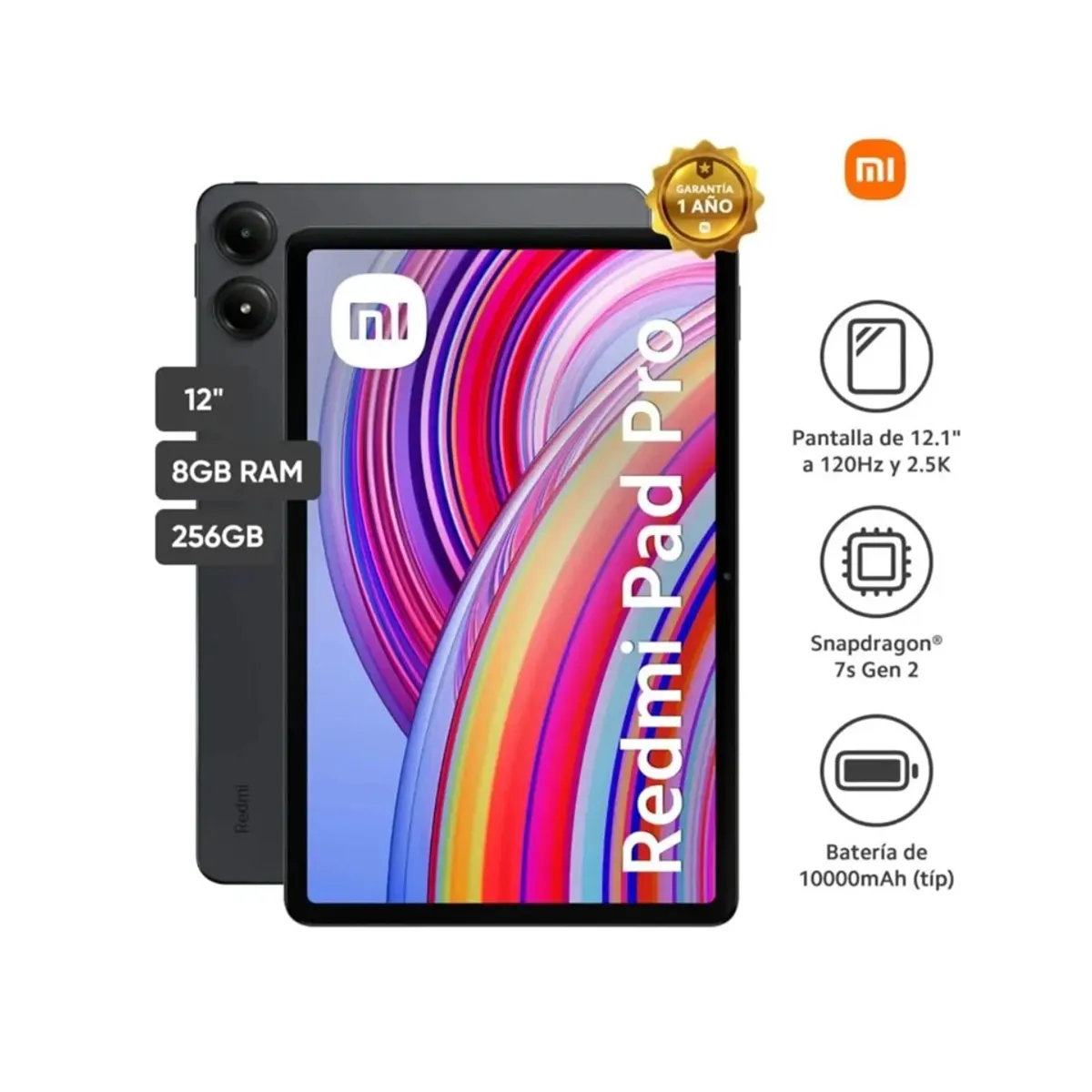 XIAOMI - TABLET XIAOMI REDMI PAD PRO 12'' 8GB 256GB ANDROID 14 GRIS