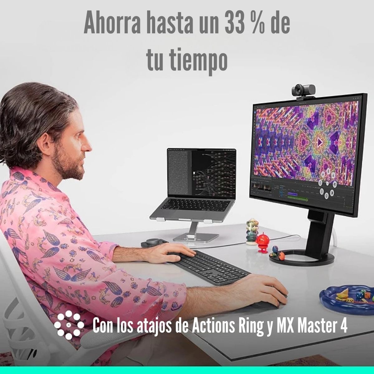 LOGITECH - Logitech - Mouse MX Master 4 Wireless Recargable 8K - Negro