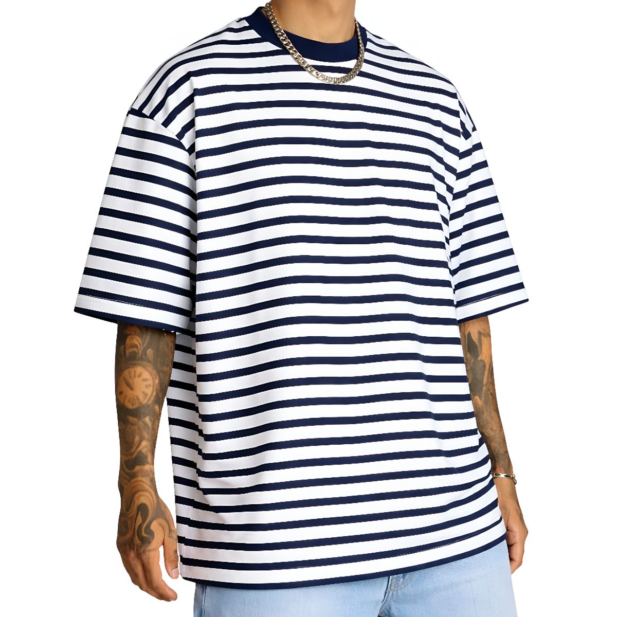 GENERICO - Polo Hombre Oversize Rayas