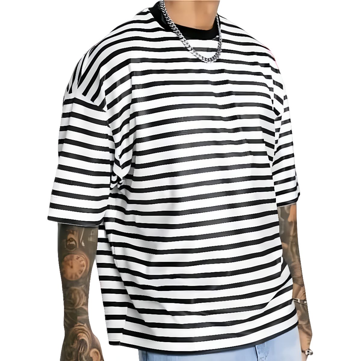 GENERICO - Polo Hombre Oversize Rayas