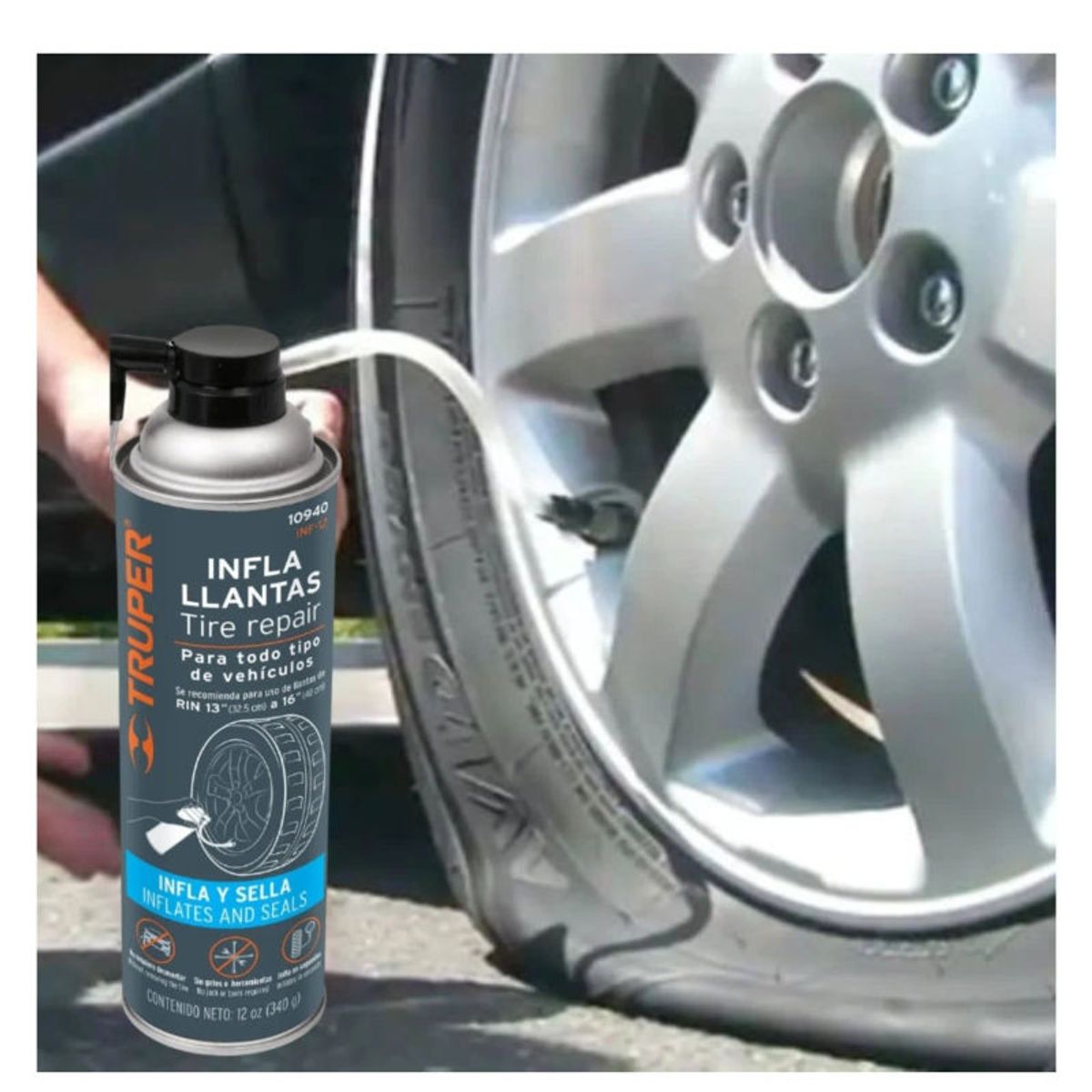 TRUPER - Inflallantas de 12 oz 340 g Truper - 10940