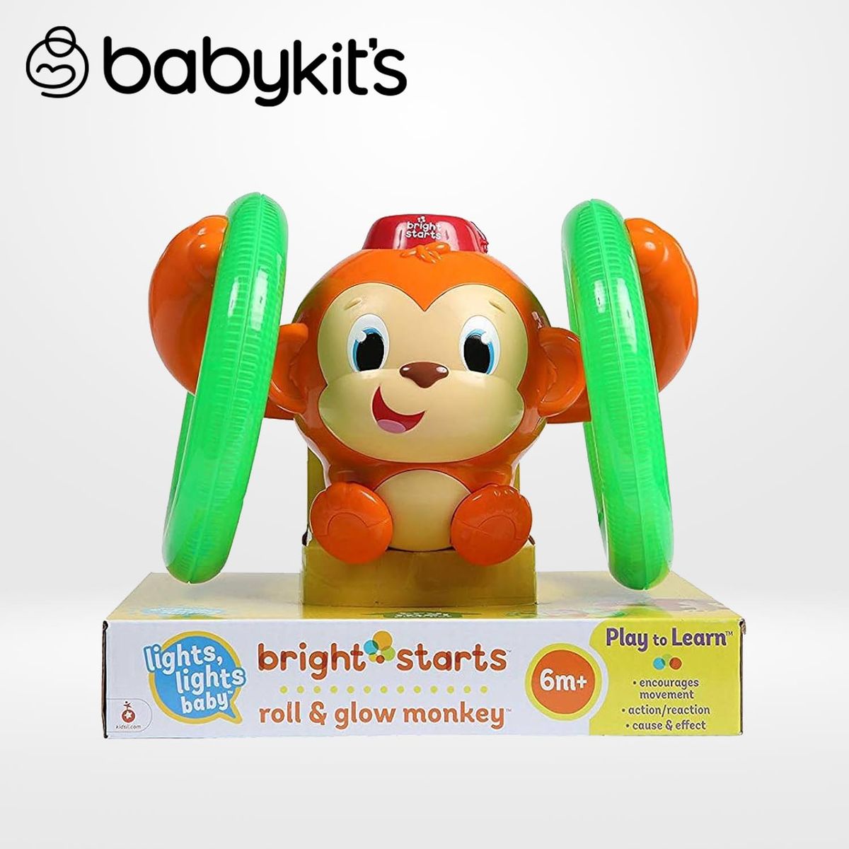 BRIGHT STARTS - Roll & Glow Monkey Bright Stars
