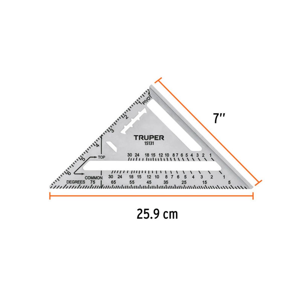 TRUPER - Escuadra 7 de aluminio para muros de yeso Truper - 15131