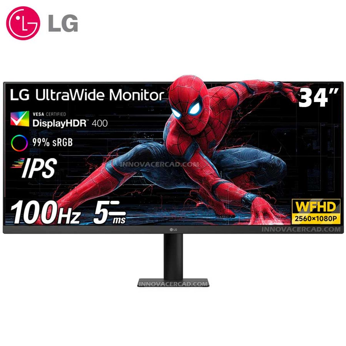 LG - Monitor LG Ultra Wide 34" WFHD (2560 x 1080p) 34U511A-B, IPS, 100HZ, 5MS GTG, DisplayHDR 400