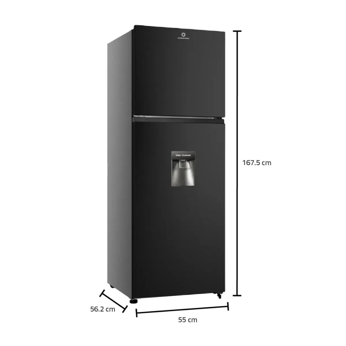 INDURAMA - REFRIGERADORA INDURAMA 246 L TOP FREEZER NEGRO - RI-389DNI