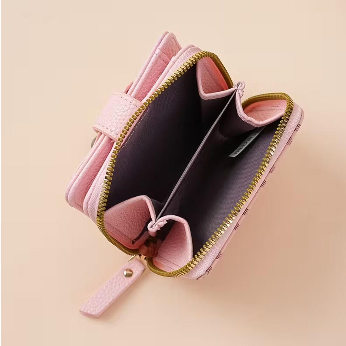 GENERICO - BILLETERA CON BROCHE MUJER CUERO TARJETERO ESTILO RETRO