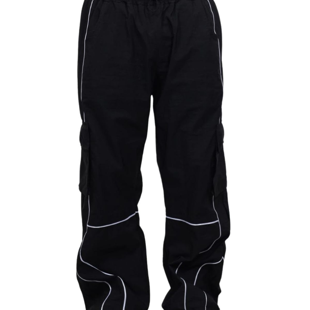 ENKI - Pantalón Cargo Oversized Hombre Tela Mojada Premium Shadow Line