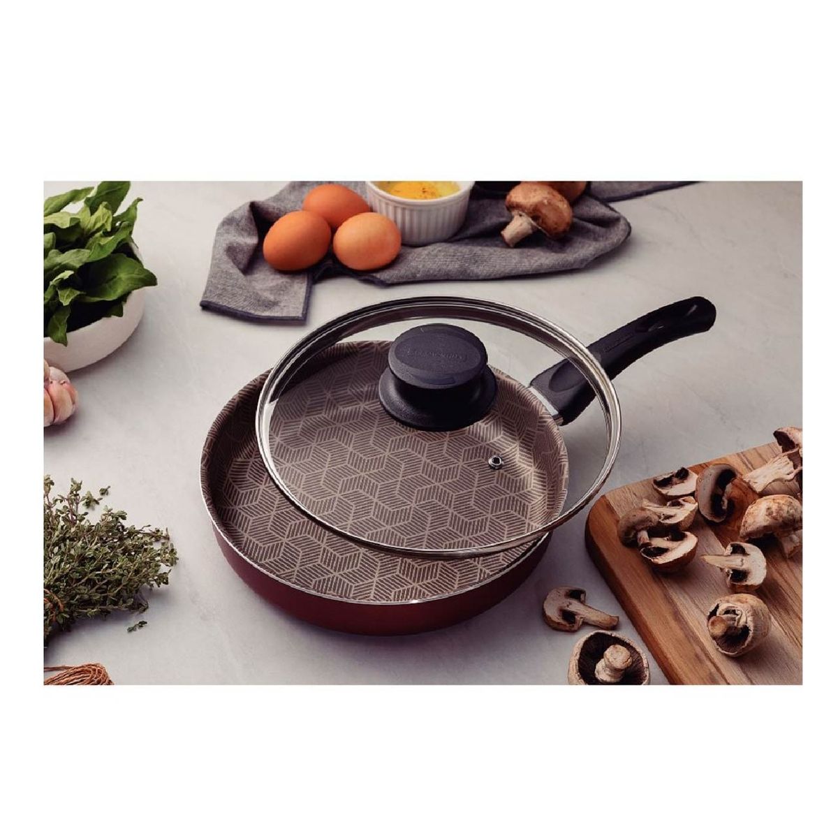 TRAMONTINA - Sartén TRAMONTINA  24cm c/Tapa R