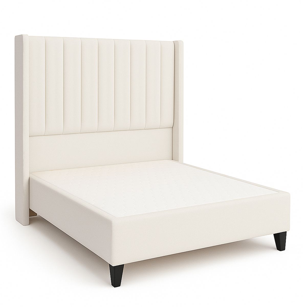 GENERICO - Cama Tapizada Confort Lineal Ivory 1.5 Plz